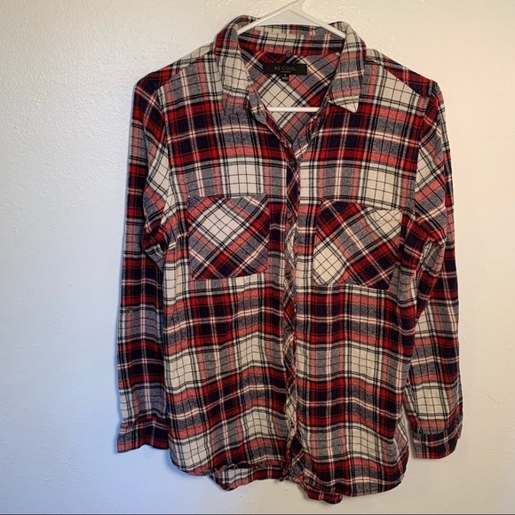 Be Cool Button Down Flannel Shirt Plaid - Picture 2 of 9